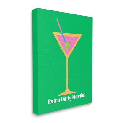 Martini extra sale sur fond vert