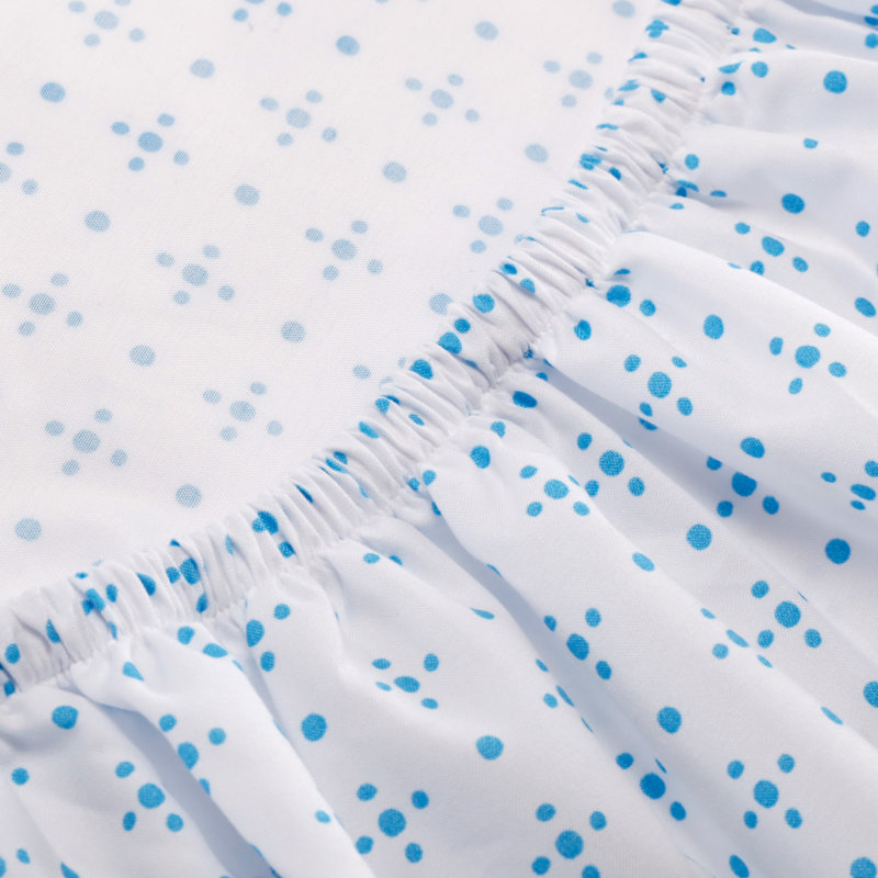 Ensemble de draps pour enfants, Ensemble de draps pour lit double + drap-housse +, White/Blue