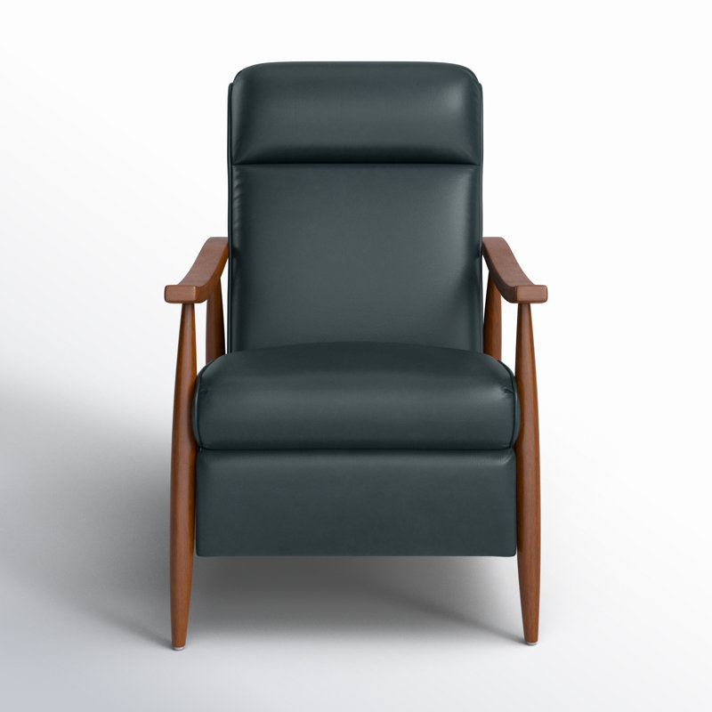 Imona 30" Push-Back Recliner, Caramel Pebbled Faux Leather