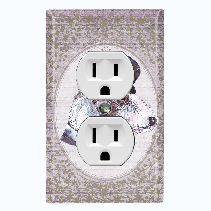 Patterned 1 - Gang Duplex Outlet Standard Wall Plate
