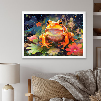 «Leaping Frogs Amphibians I», art mural grenouille