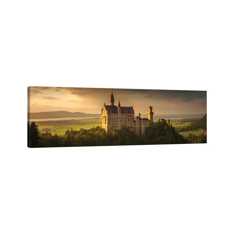Neuschwanstein by Wojciech Kruczynski - Panoramic Print on Canvas, 40.64cm H x 121.92cm W x 1.91cm D, Wrapped Canvas