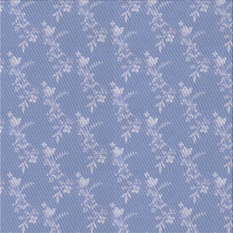 Tapis bleu à motif floral Abdurrahman, Carré 3 pi
