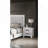 White Color 1Pc Nightstand Black Bar Pulls Bedside Table Metal Center Glide Faux Marble Insert Bedroom Rubberwood