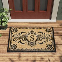 Stephengould Monogrammed 48 in. x 30 in. Outdoor Door Mat Charlton Home Letter: C