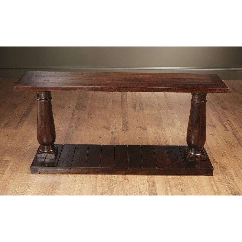 Console 30,5 "en bois massif, Noyer