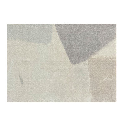 2' X 3' Taupe Abstract Machine Tufted Area Rug With UV Protection