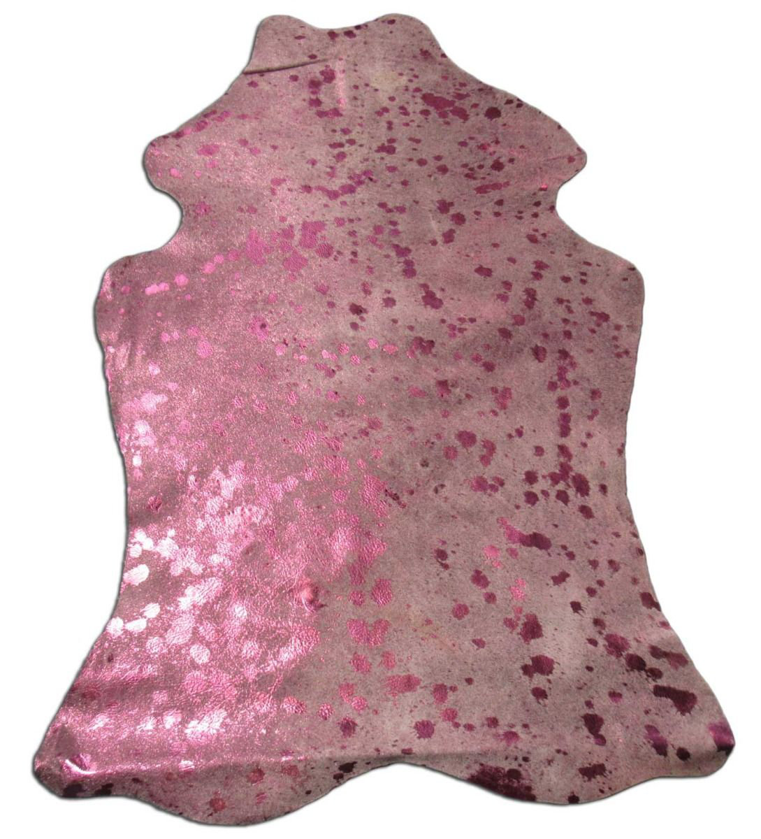 17 Stories Handmade Mini Cowhide Pink Rug (46x40 inches) | Wayfair