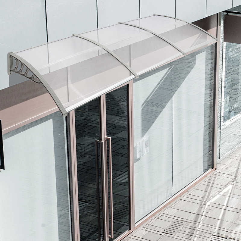 Household Front Door Window Awning Canopy , Polycarbonate Rain Cover With Abs Brackets, Waterproof Sunshade For Home Exterior