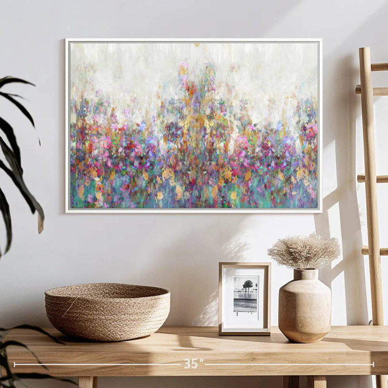 Couvert matinal, Cadre flottant blanc, 25 po x 17 po