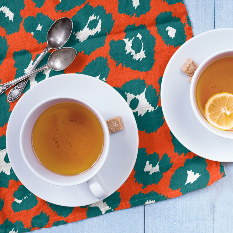 Tea Towel Kitchen Towel, Polyester, Orange