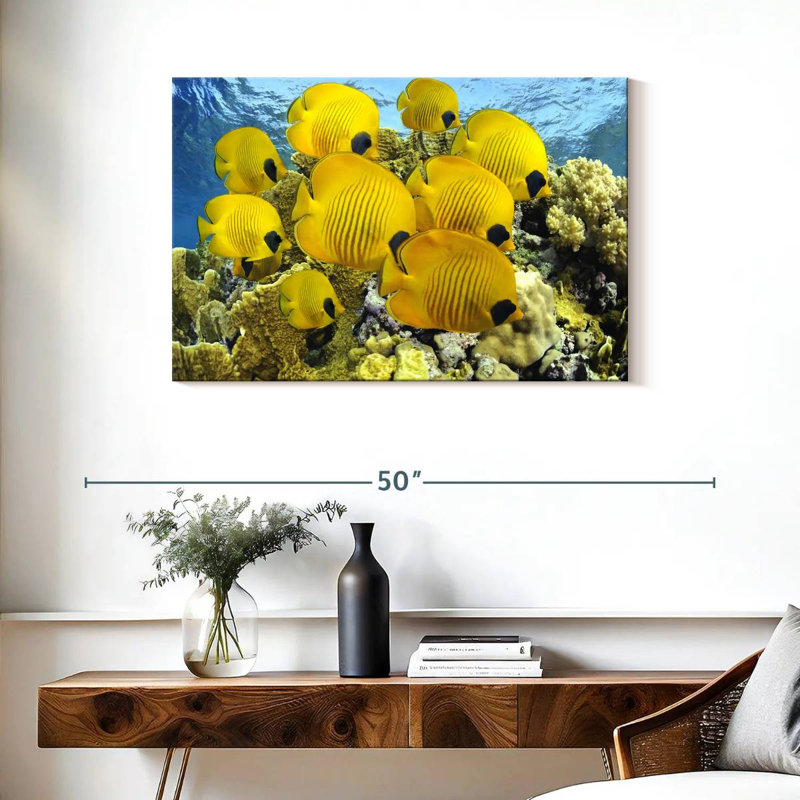 Crowle Yellow Fish, 24" H x 36" W