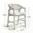 Wooden Frame Counter Stool With Rattan Back