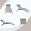 Ensemble de 3 chaises longues d'extérieur en métal avec table Yunis-1757274465