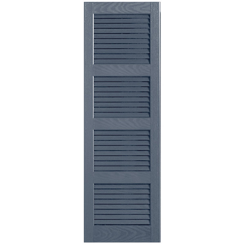 Paire de volets à persiennes droites, 9", 40 po, Indigo