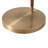 Scalloped 1-Light Arc Floor Lamp - Walnut, Weathered Brass, White Linen, Diffuser, Dimmer