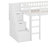 Twin Size Loft Bed With Slide-1100799244