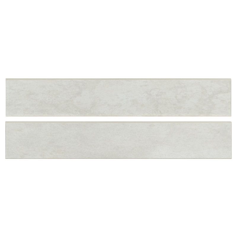 Carreau de faïence en porcelaine mat 3 po x 18 po Oxide Vante, Nacre