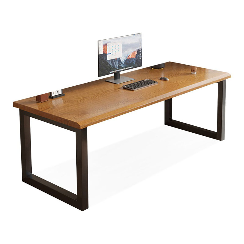 Bureau d'écriture rectangulaire en bois massif noyer, H 29,53 po x l 78,74 po x P 27,56 po