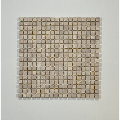 Tumbled Travertine Mosaic 5/8''X5/8''