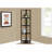 4 Tier Metal Bookcase With Black Marble-Like Appearance For Office & Bedroom Marble Look Frame Organization