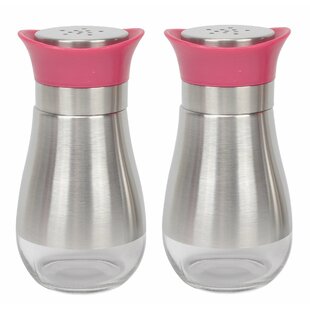 Pink and Gray Snowmen Friends Salt and Pepper Shakers by Cosmos 