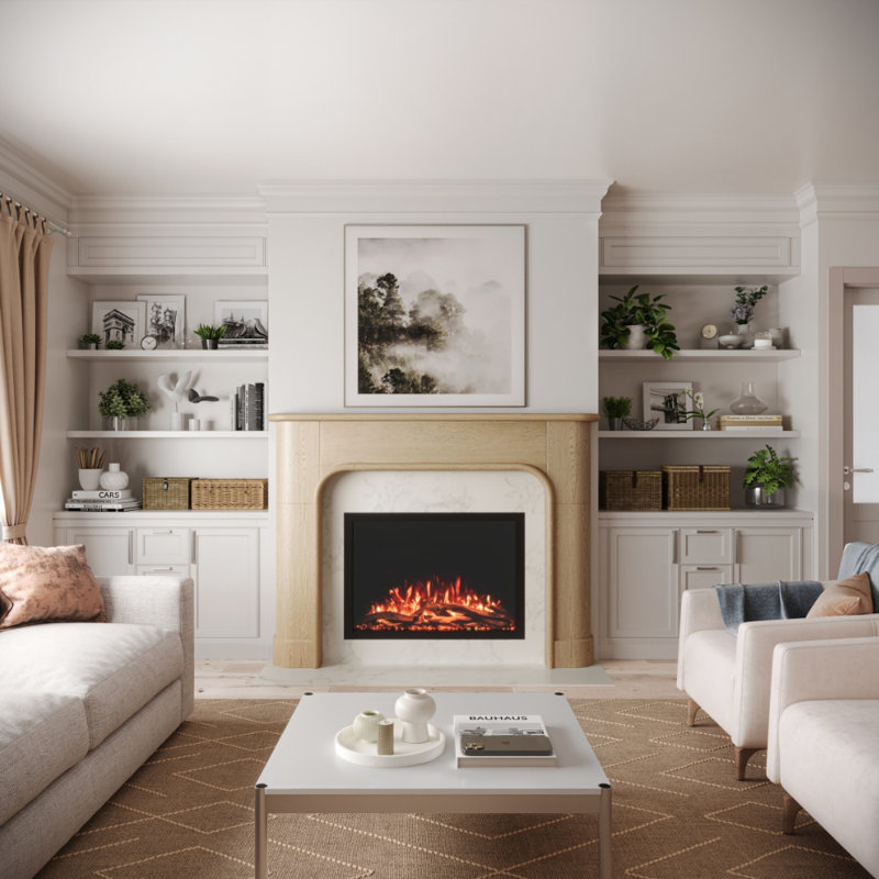 Willow Bend Wood Fireplace Mantel, 72", Blonde Stain