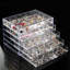 Organisateur de boîte de rangement pour boucles d'oreilles, porte-boîte à bijoux en acrylique 5 tiroirs, présentoir à bijoux transparent avec 120 petits compartiments, boîtes-cadeaux transparentes-1356183116