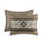 Très grand / très grand lit, 5 pièces, brun, rayure à chevrons, coussins décoratifs, pièce à chevrons,-128603858