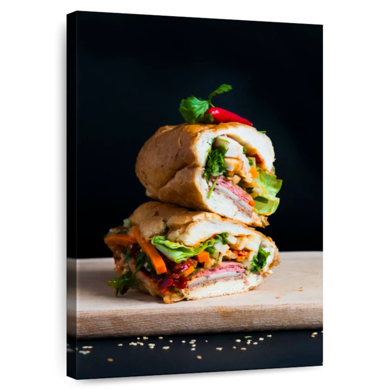 Yarlin Banh Mi Sandwich, H 30 po x l 20 po