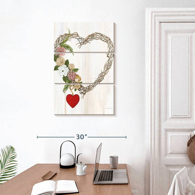 Couronne rustique Hardie Valentine, H 32 po x l 20 po