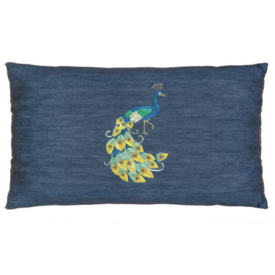 Penelope Denim Cotton Lumbar Pillow Cover