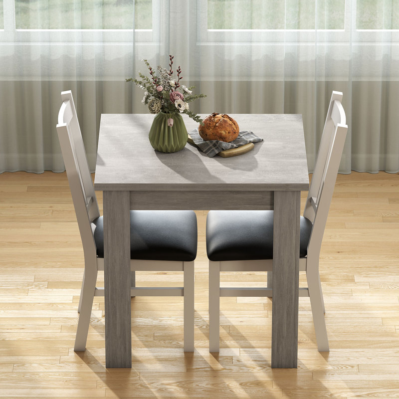 Table de salle à manger extensible 55 ", table de cuisine pour 4 à 6 personnes, gris, Gris