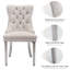 Luxie Set Of 2  Upholstered Dining Chairs With Metal Steel Legs-119402118