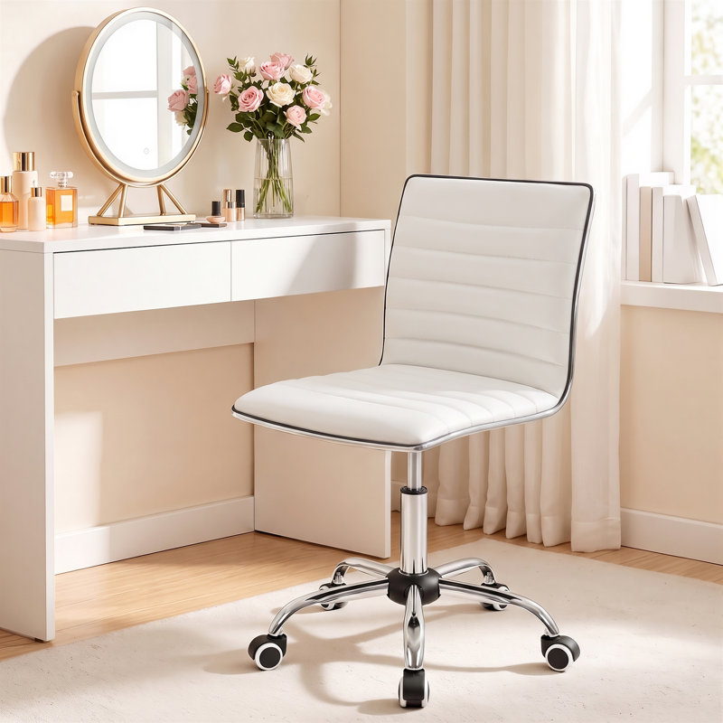 Chaise de bureau d'ordinateur Kaycee, Blanc