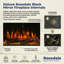 Deluxe Rosedale 60" 3-Sided Media Wall Electric Fire, Wi-Fi, LED Logs, Sound & 1.5kW Heat-125389088
