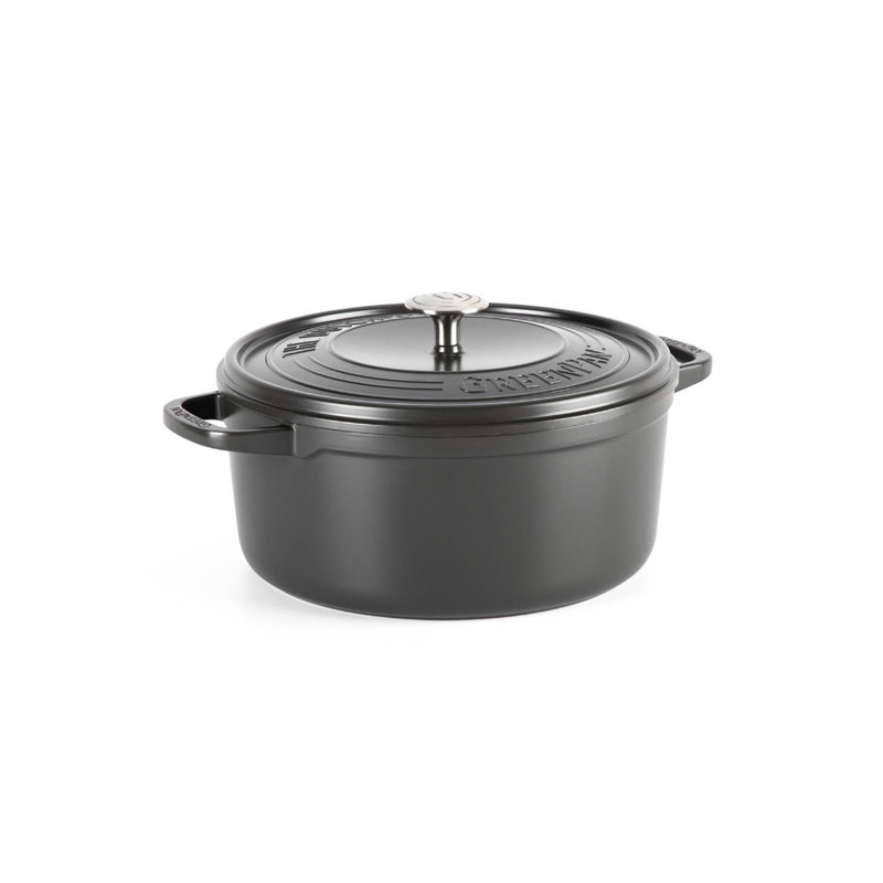 Greenpan Featherweights Dutch Oven 22cm 3 Litre - Black, 5L, Black, 14.5cm H x 34.5cm W x 26cm D