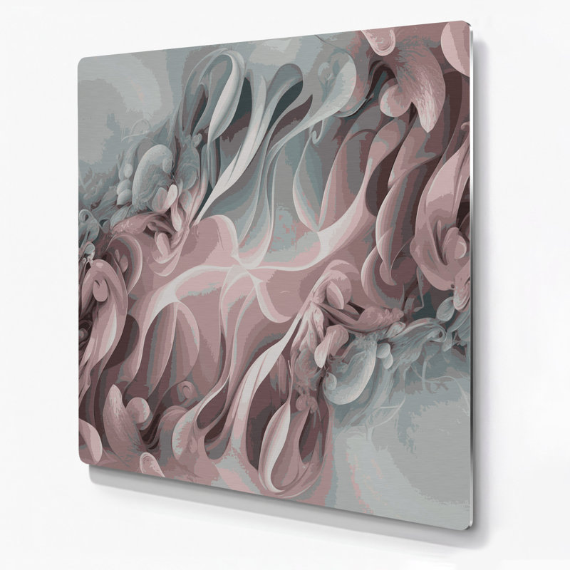 Gradient Abstract 75, art mural gris en métal, H 32 po x l 32 po
