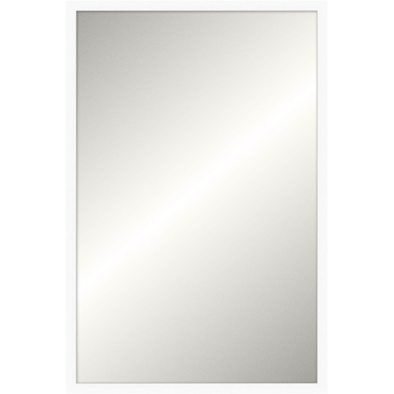 Davenport Solid Wood Mirror, 35.75" x 23.75", Rectangle, Matte White