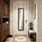Black Square Door-Mounted Mirror, 14" X 50", Regular Size, Highly Adaptable To Installation.