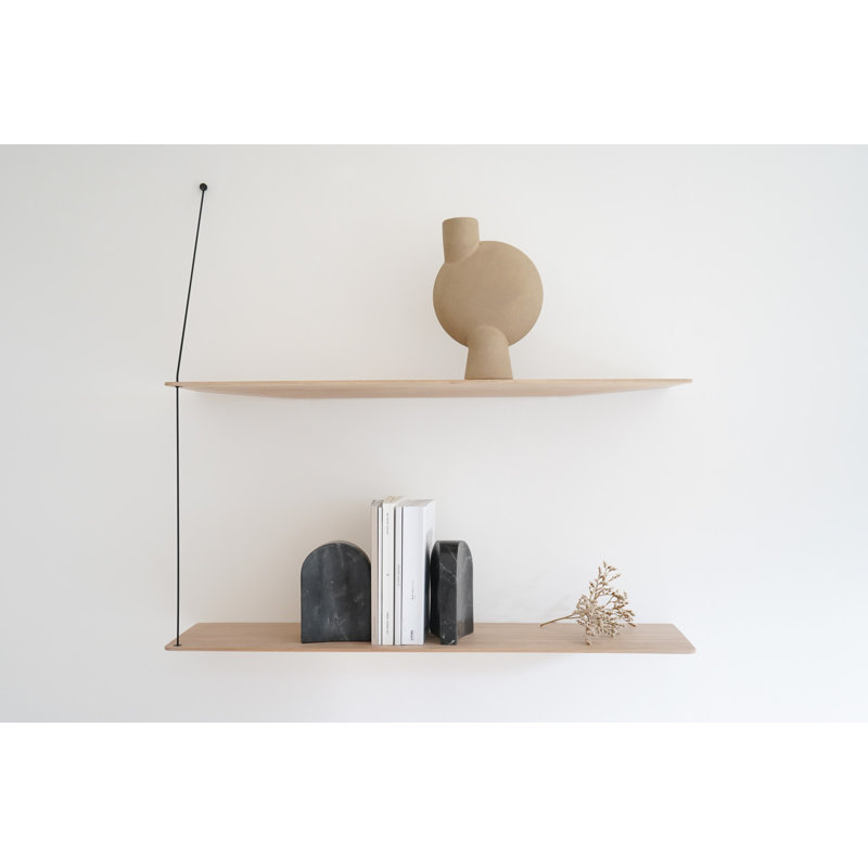 Stedge Shelf (60 Cm), White Oak, 47.2" H x 23.6" W x 8.7" D