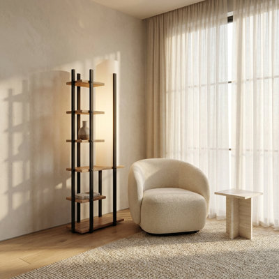 Lampe sur pied à abat-jour tambour Eclipse