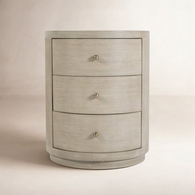 Celine 3-Drawer Acacia Nightstand