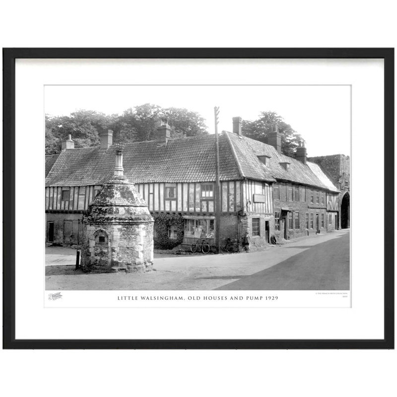 Little Walsingham, Old Houses And Pump 1929 by Francis Frith - Single Picture Frame Print, 45cm H x 60cm W x 2.3cm D