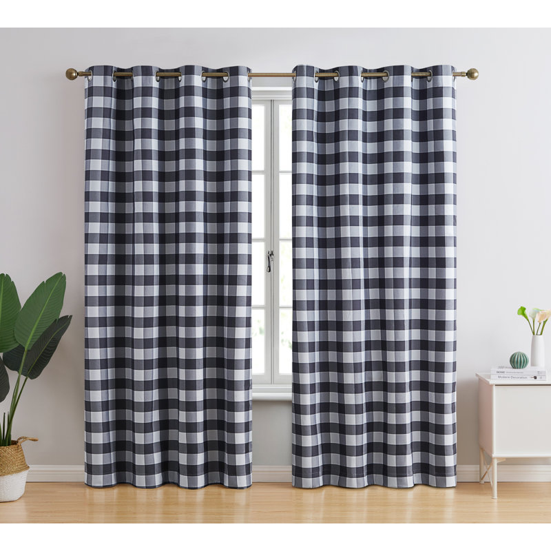 Belmoor Curtain Pair, 52" W x 84" L, Black