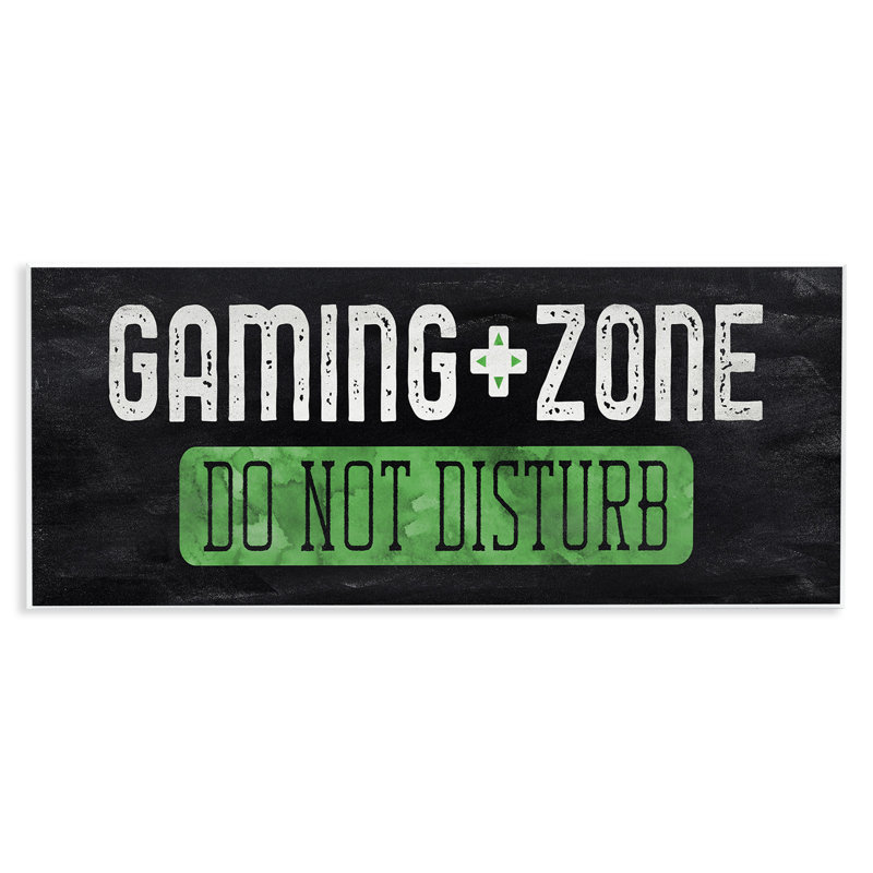 Plaque murale Do Not Disturb Gaming Zone, design par CAD Designs