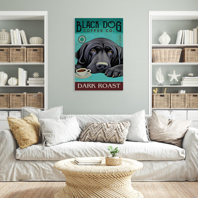 Black Dog Coffee Co - 1 pièce, impression sur toile tendue