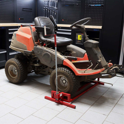 Easy Lawn Mower Lift  For Riding Tractors , 800 Lbs Capacity  Lawn Tractor Lifter,  Ride-On Mower, Cleaning Aid, Universal, Lawn Tractor Lift, Lawn Tractor + 45° Tilt Adjustable