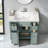 Nir 36'' Free Standing Single Bathroom Vanity with Ceramic Top-1910684512