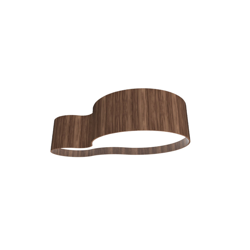 Orgânico LED Flush Mount, American Walnut